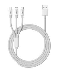 1.2M Length 3 in 1 Micro USB, Type C, Lightning Charging Cable